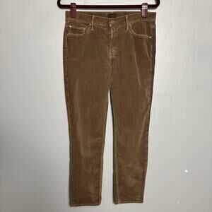 Mother Jeans Women’s Size 26 The Dropout Chestnut Corduroy Pants Skinny Small XS